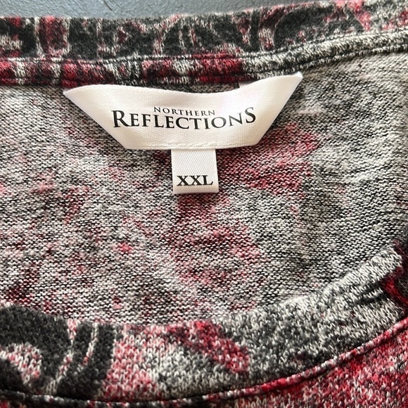 Northern reflections, Floral long sleeve stretchy lace top, XXL​​​ - Picture 4 of 6